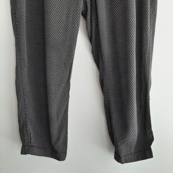 GAP Comfort Fit Jogger Stretch Waist Pull-On Light Casual Crop Pants B&W Sz XL - Picture 4 of 14